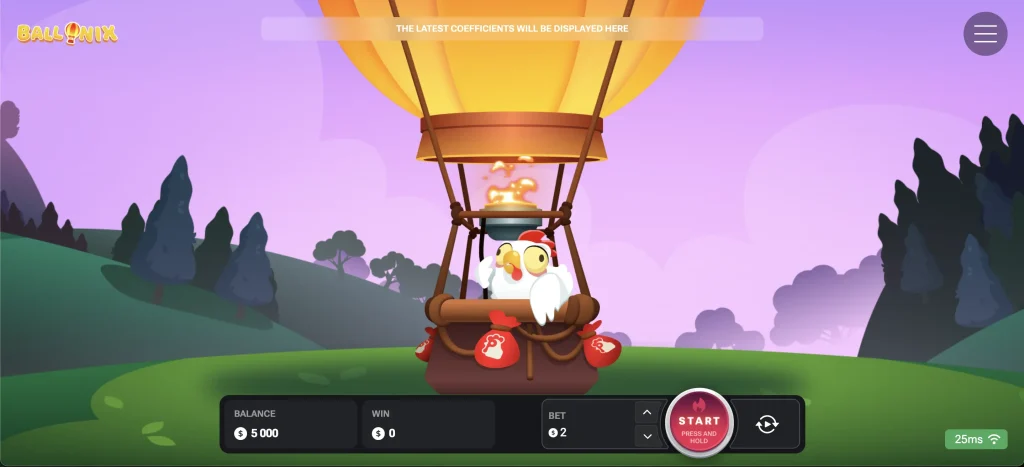 Ballonix game main screen